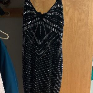 Windsor Black and Silver Mini Dress